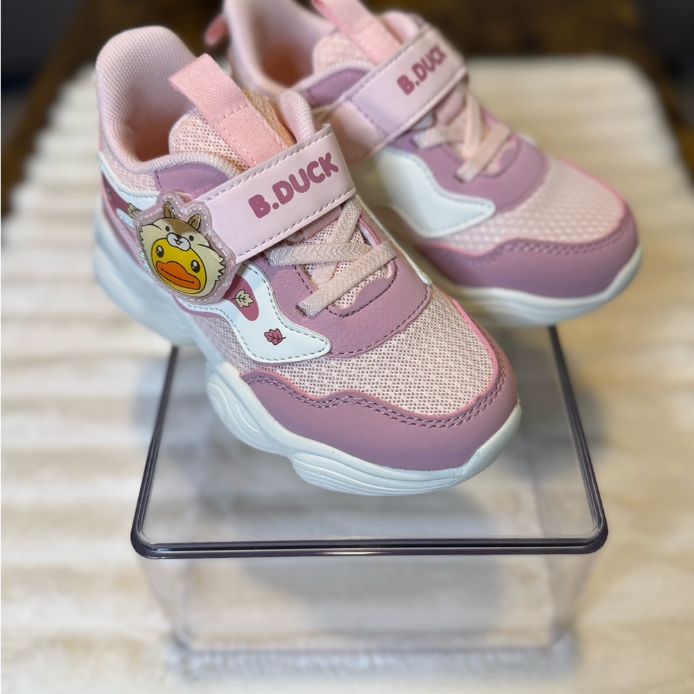 Kids' Pink and White Sneakers - Picture 3 of 7